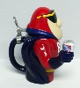 Bud Man Holding Budweiser Can Character lidded stein - Left View
