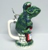 Louie the Lizard Character lidded stein - Left View