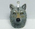 Wolf Character lidded stein - Front View