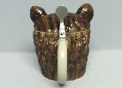 Grizzly Bear Character lidded stein - Rear View