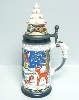 1994 Snowman Christmas lidded stein - Right View
