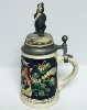 Hamms Bear lidded stein with Bear on top - Right View