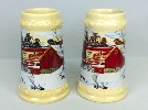 1983 Winter Black and Brown version steins - Front View