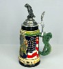 US Vintage Coin lidded stein with Eagle Figurine - Right View