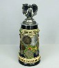 US Vintage Coin lidded stein with Eagle Figurine - Front View