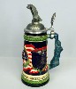USA Stars & Stripes lidded stein with Eagle Figurine - Right View