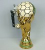 2002 World Cup Soccer trophy lidded stein - Left View