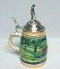 Golf lidded stein - Left View