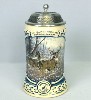 Whitetails Last Glance at Trails End lidded stein - Front View