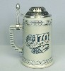 1989 Yuengling 170th Anniversary lidded stein - Left View