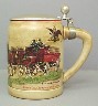 1980 Holiday lidded stein - Green Cases - Right View