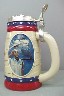 Navy lidded stein - Right View