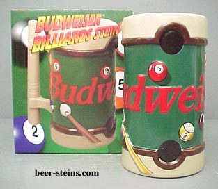 Budweiser 1996 Billiards Stein 