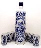 Blue Holanda Decanter set with 6 cups